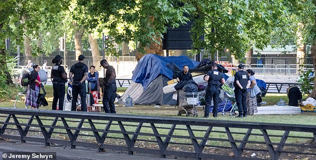 More than 50 bailiffs had arrived to break up the sprawling migrant camp that had taken root over recent months