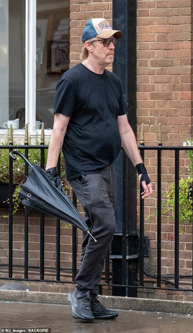 A Welsh-born actor known for his roles in breakthrough films Twin Town and Notting Hill looked unrecognisable out in London on Friday