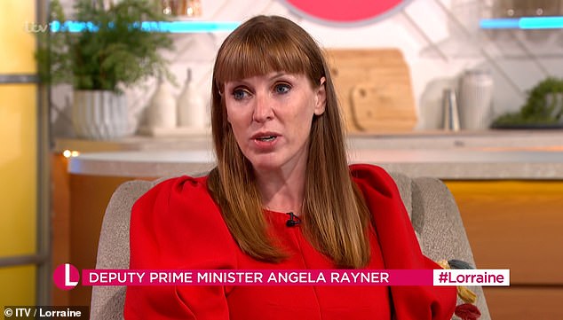 Reports of a bust-up with Deputy prime Minister Angela Rayner, pictured on ITV's Lorraine, were also denied