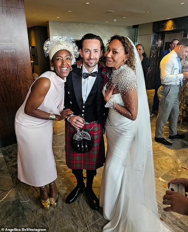 Despite her iconic party girl image, Mel B 's nuptials to hair stylist Rory Mcphee was a low-key affair, but Angellica Bell has given a glimpse into the big day