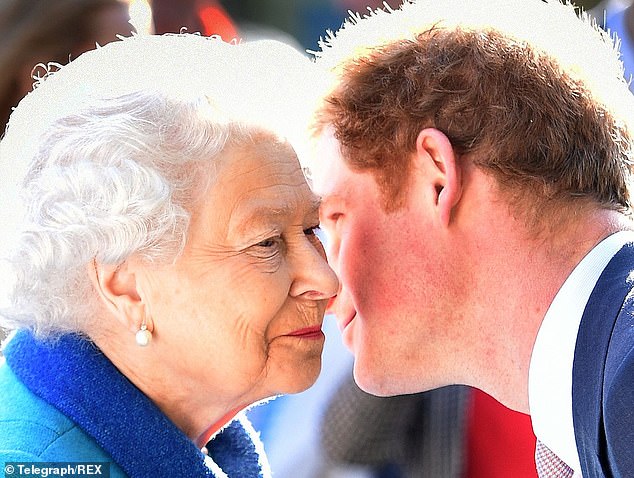 The Queen's initial joy at Harry's happiness is said to have steadily dissipated, writes Richard Kay. Pictured in 2015 at the Chelsea Flower Show