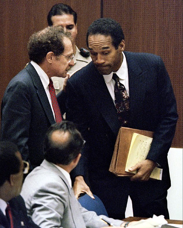 'It's not a crime to transport someone across state lines for voluntary sex,' Dershowitz (pictured, left, with Simpson, right) claimed. 'What he has been found guilty of is based on an anachronistic statute, it's not a real crime.'