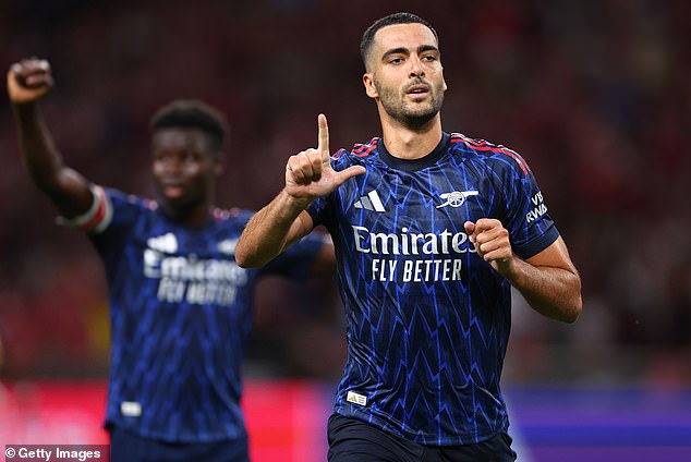Mikel Merino netted one of Arsenal's three goals in their 3-2 win over Newcastle on Sunday