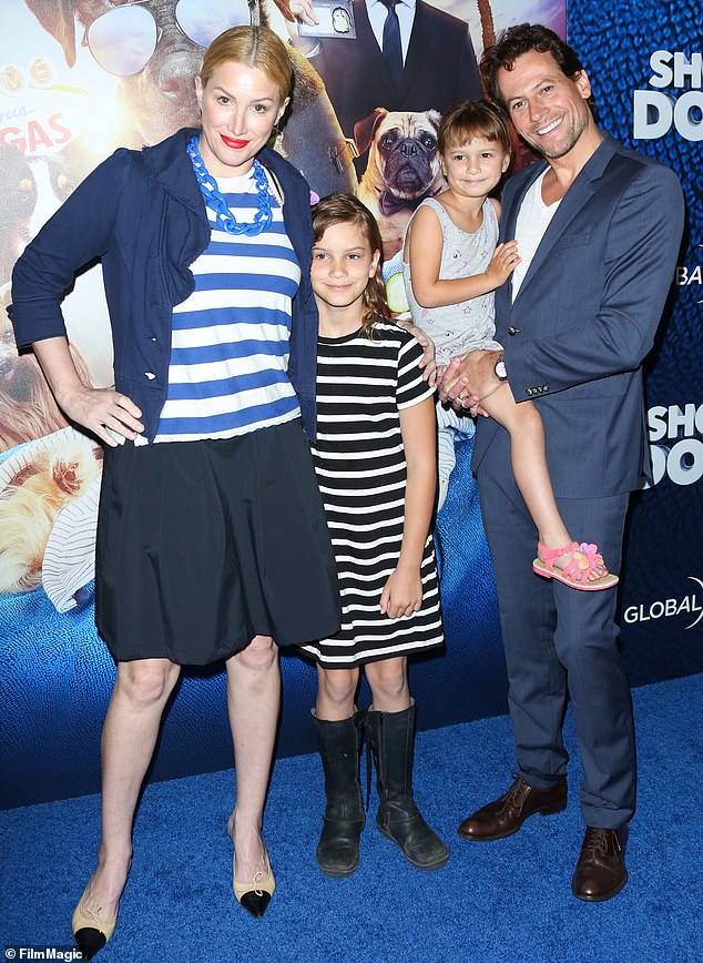 Alice Evans and Ioan Gruffudd with their two daughters Ella and Elsie in 2018