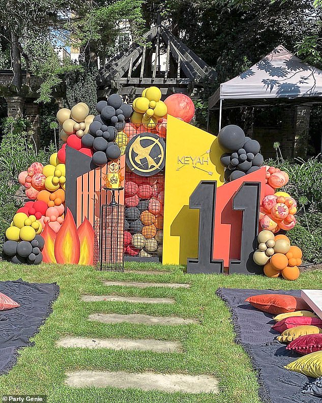 Posh partying: a Hunger Games-themed set-up by party genie