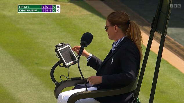 The technology failed to recognise that Fritz had served and later called an erroneous 'fault' mid-rally, with the umpire then having to delay play