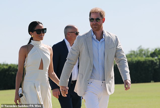 Meghan and Harry at the Royal Salute Polo Challenge at The USPA National Polo Center in Wellington, Florida, in December 2024