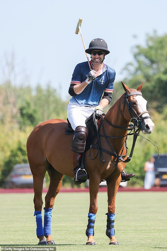 The Prince of Wales was beaming as he arrived for a high-profile charity polo match in Windsor today