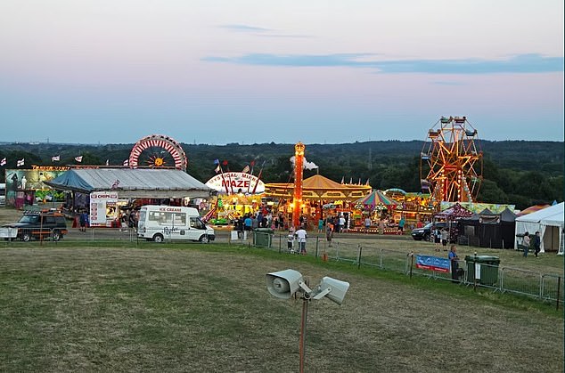 The horrifying incident happened at Netley Marsh Steam and Craft Show (pictured, file photo) in the village of Netley Marsh, Hampshire, just before 11pm yesterday