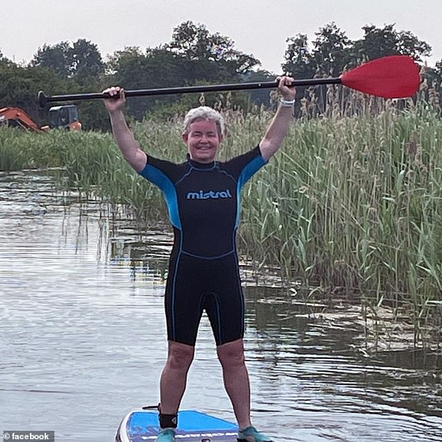 Emma Izzard (pictured), 53, was rushed to hospital on November 19 last year after she started vomiting blood