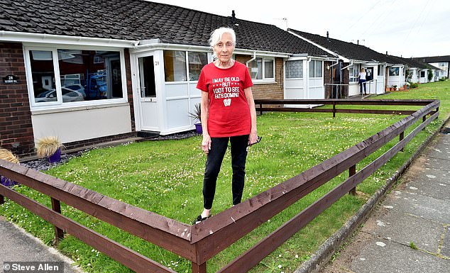 Maureen Griffiths, 83, has promised she will chain herself to her garden fence rather than let officials remove it