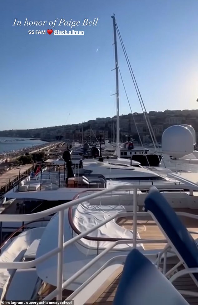 Yacht captain and Below Deck star Hugo Ortega shared footage of a harbour full of yachts sounding their horns on Paige's birthday