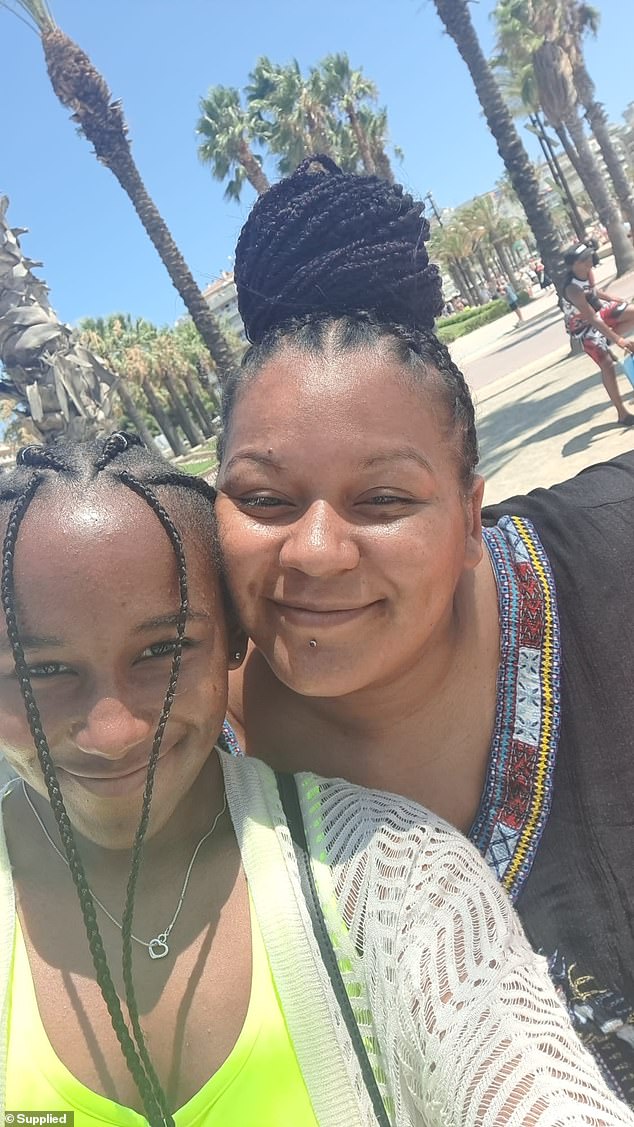 Ameiya pictured with her mother Shanice while on holiday in Spain