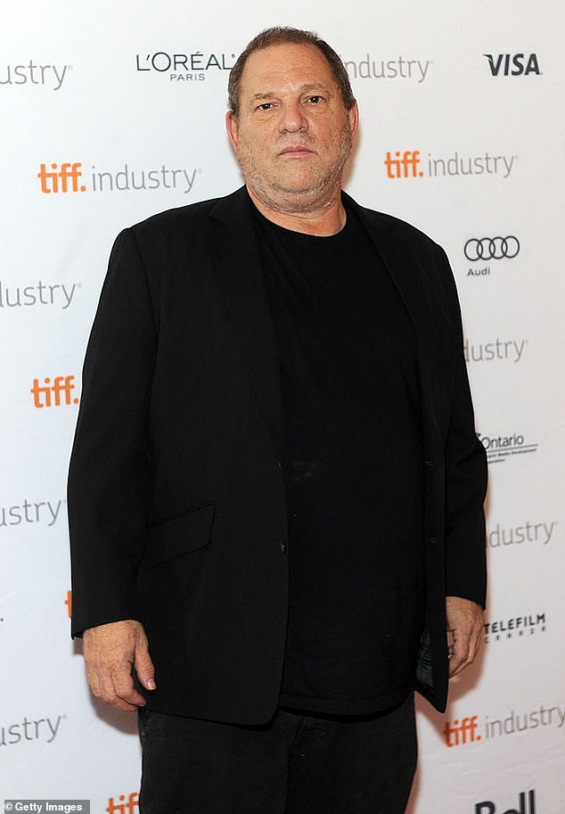 The actress alleges Weinstein (seen in 2013) insisted on continuing discussions at her apartment, where he 'stripped naked,' masturbated, and then forced her 'to perform oral sex'