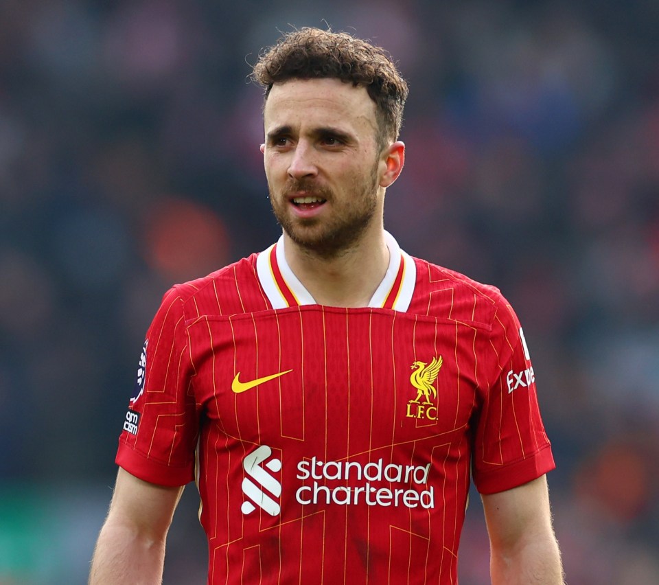 Diogo Jota of Liverpool during a Premier League match.