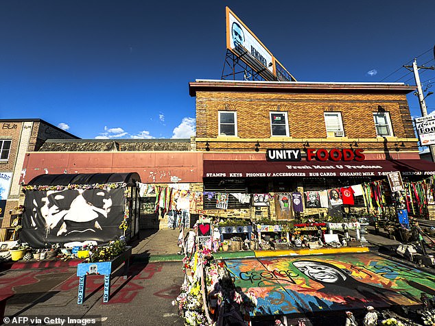 The place George Floyd was murdered has been turned into a memorial