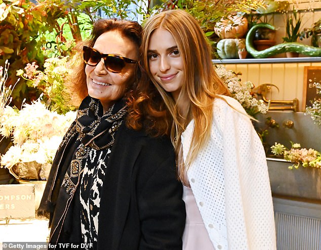 Fashion guru Diane von Furstenberg has previously called goddaughter Talita her 'muse' (pictured together, 2019)