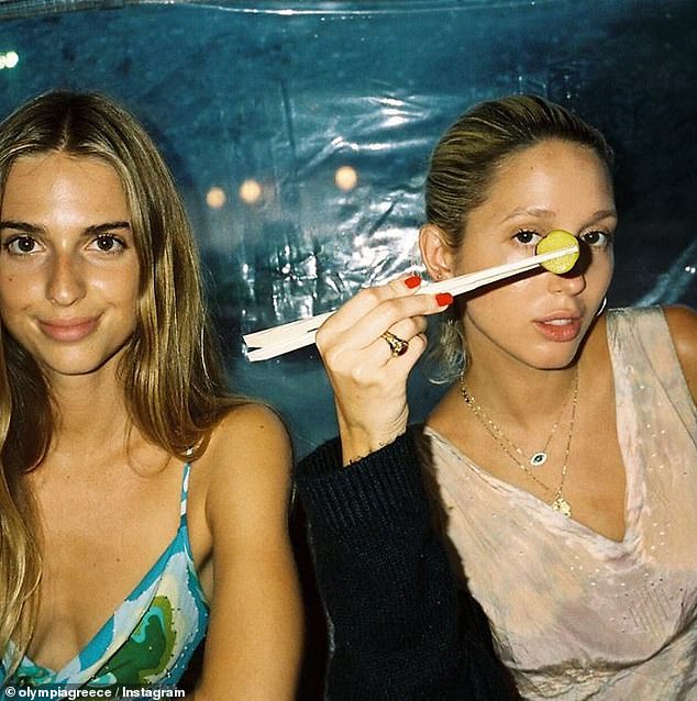 Talita (left) remains close to her royal cousin Princess Olympia of Greece (right) with the pair frequently jetting off together