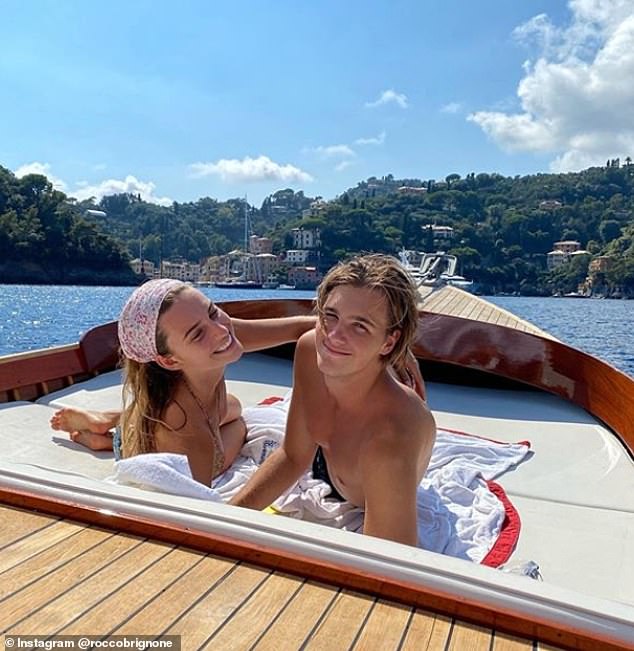 Even Talita's boyfriend Rocco (pictured together) comes from an Italian banking family who own a private estate resort in Costalegre, Mexico, called Costa Careyes