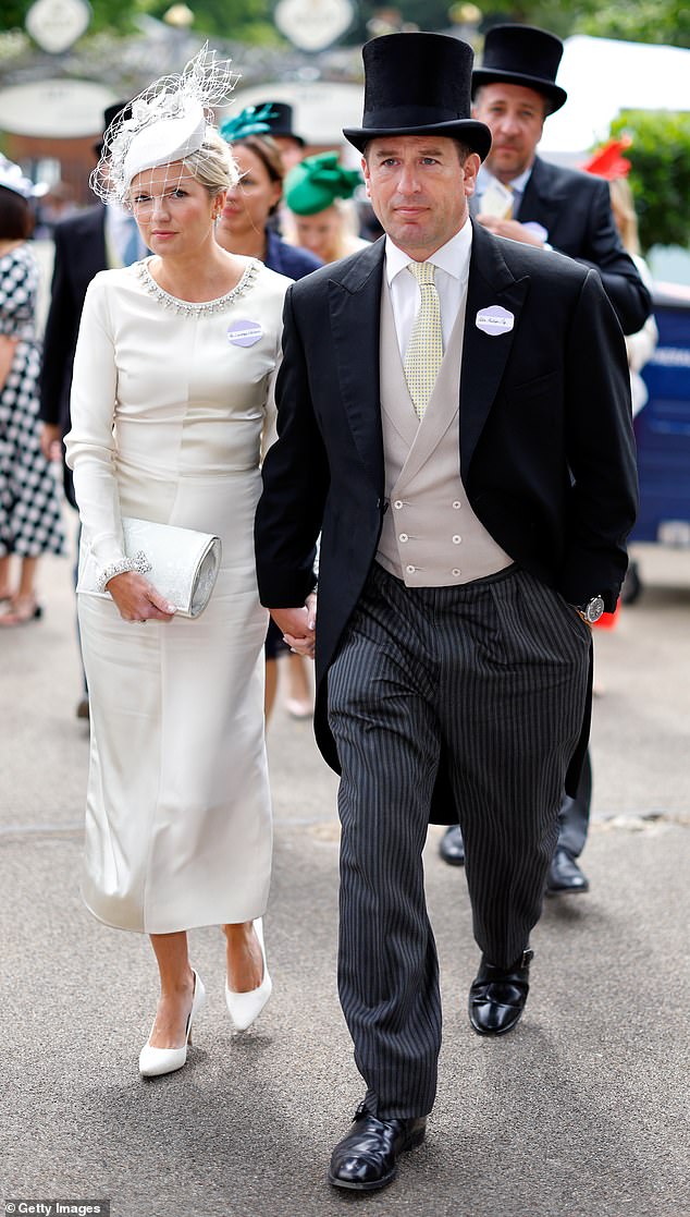 Peter Phillips and previous girlfriend Lindsay Wallace at Ascot in 2022. They dated for three years