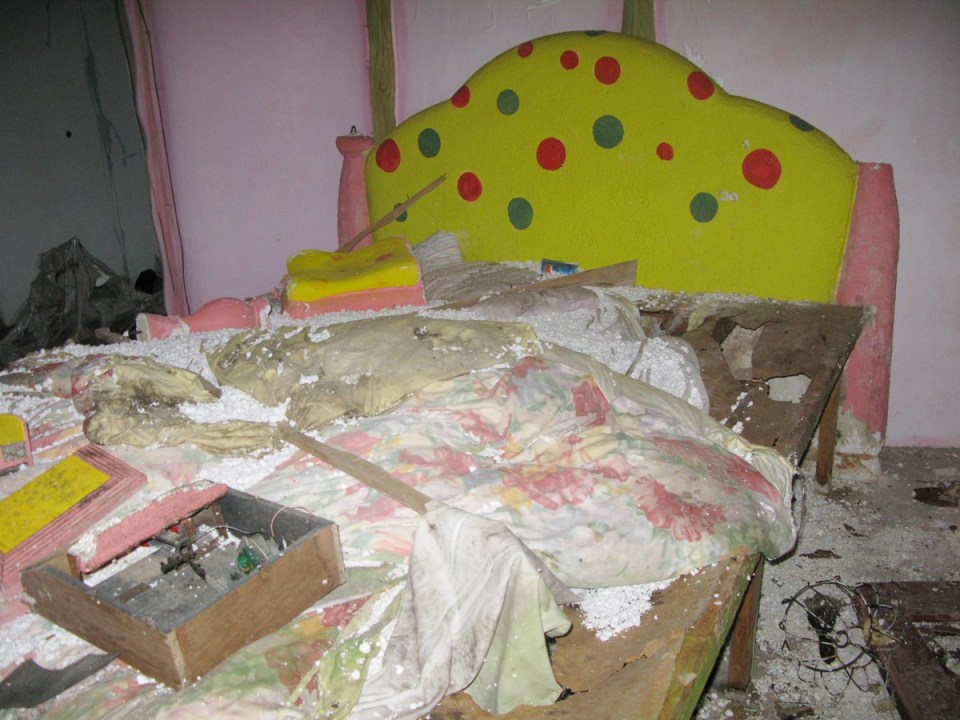 Remains of Mr. Blobby's house bed.