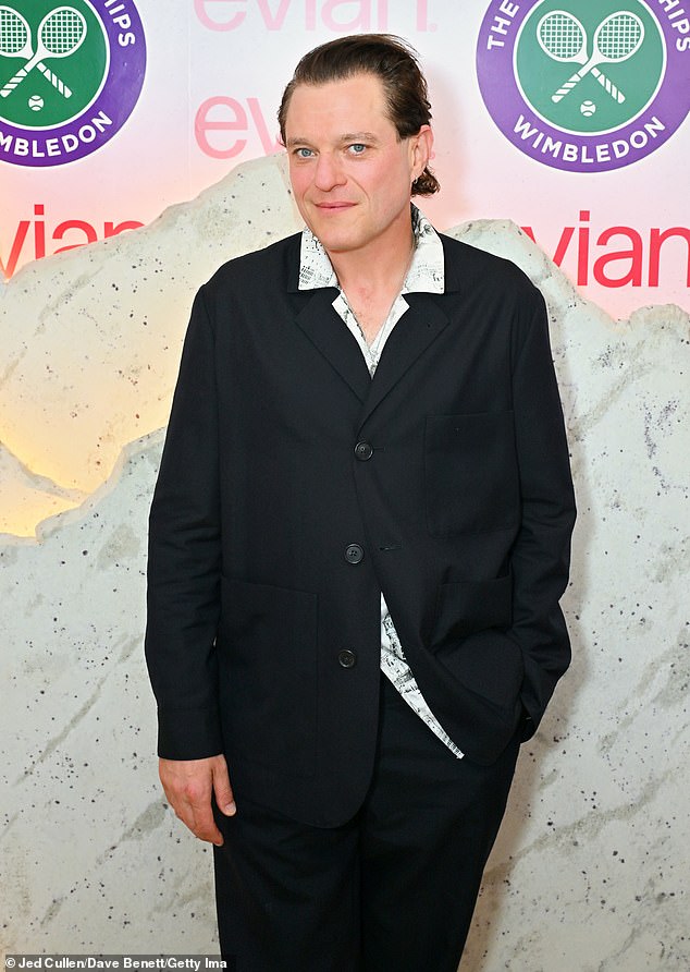 Mathew looked worlds away from his sitcom character as he showed off a bold new hair style at Wimbledon on June 30