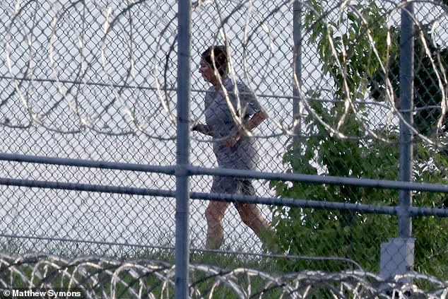 Maxwell was previously held at the Federal Correctional Institution in Tallahassee. She is seen running there on July 8