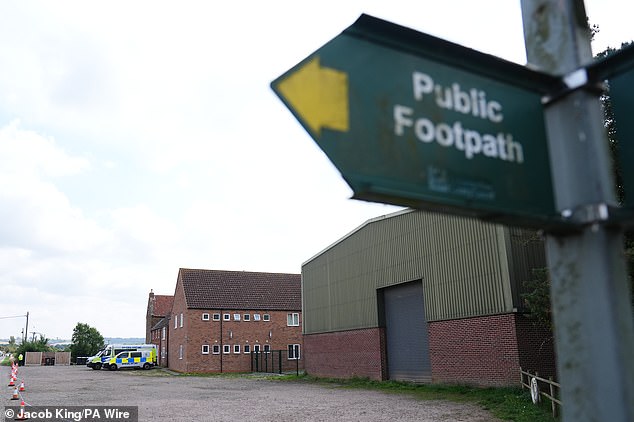 Trustee Jonathan Jesson confirmed that the facility was being used by a group from Nottingham. Pictured: The scene in Stathern