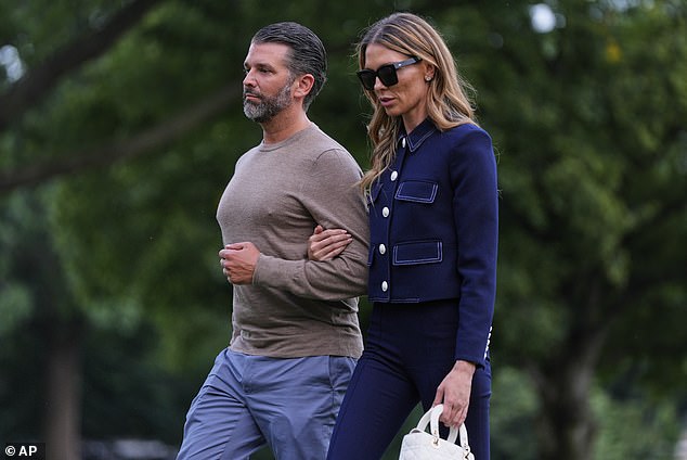 Donald Trump Jr., one of the president¿s most plain-spoken children, ranked towards the bottom of our list. He's pictured with his girlfriend Bettina Anderson