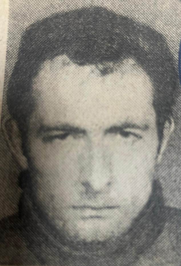 Mugshot of Ball in 1974. For decades he has described himself as a 'very dangerous working-class dissenter' wrongly incarcerated as a 'political prisoner' because Britain's 'upper-class dictatorship' fears his 'dissenting philosophies'