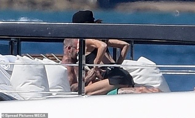 The couple couldn't keep their hands off each other