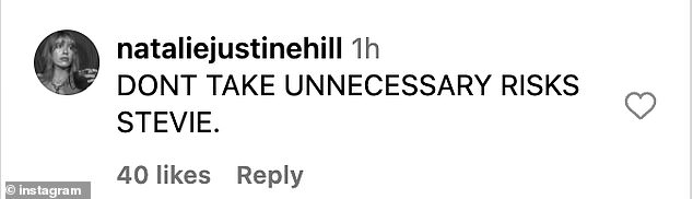 Several hilarious comments on the Instagram announcement revealed that numerous fans initially feared for Nicks' safety