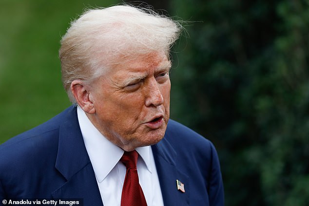 AstraZeneca already sells 40 per cent of its drugs to America and, following President Donald Trump's (pictured) tariff threat, is ramping up research and production there
