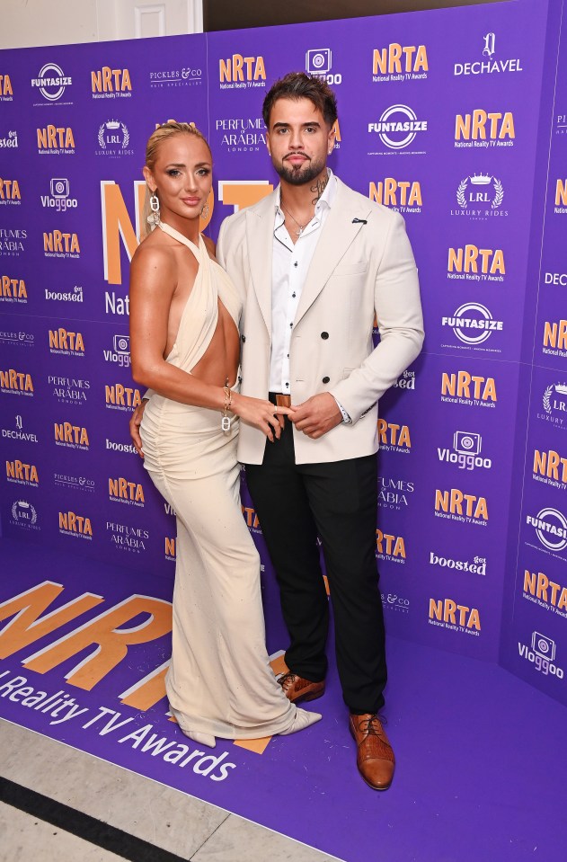 Abi Moores and Nathan Campbell at the National Reality TV Awards.