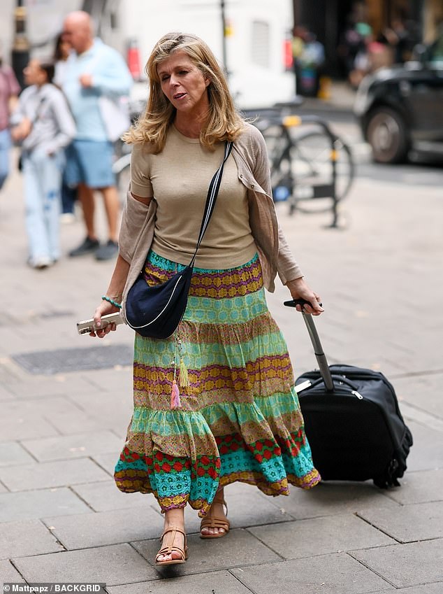 The TV presenter, 58, who was left in £800,000 debt after caring for her late husband Derek Draper, was in high spirits despite the sale