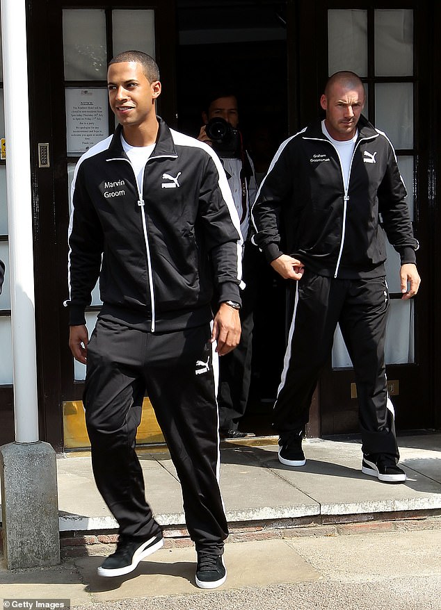 Graham previously worked as a tour manager for JLS (pictured with Marvin Humes in 2012)
