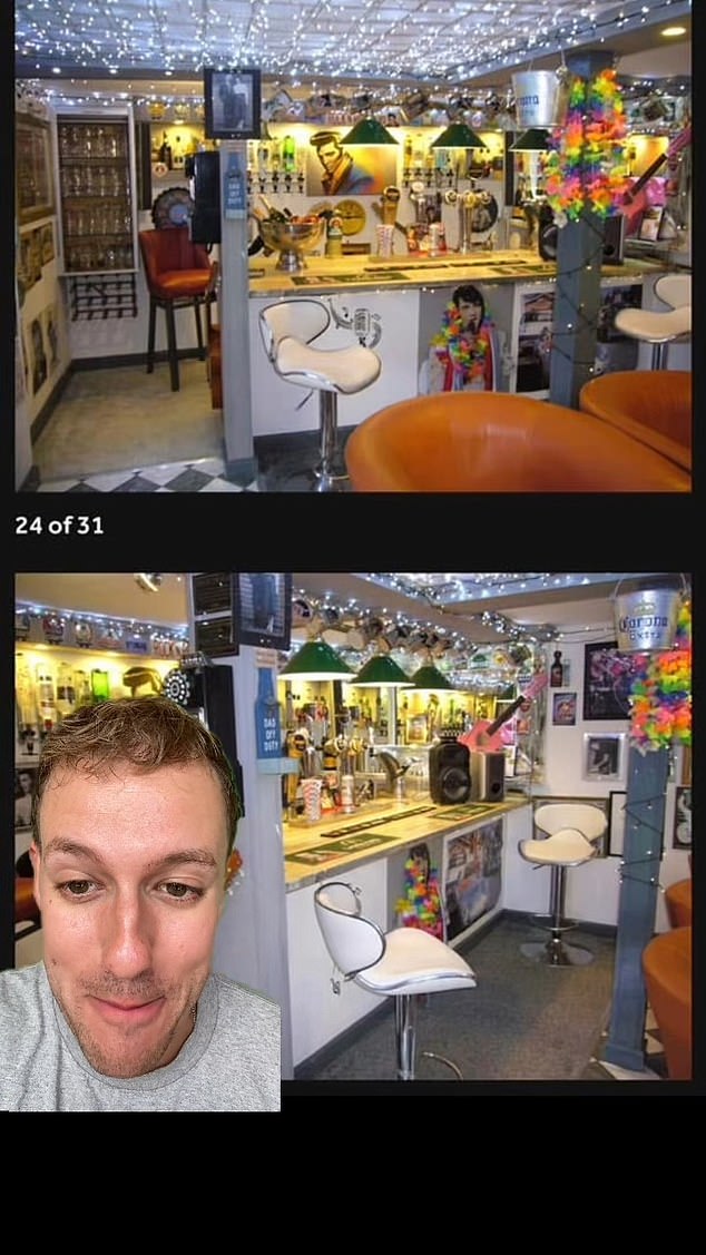 A video shared on the TikTok page, housinghorrors, started with: 'The interior to this house has an Elvis Presley shrine. Check this out, this is insane'
