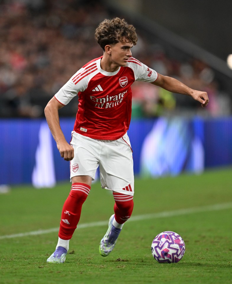 Max Dowman of Arsenal in a pre-season match.