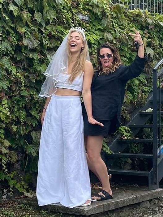 Becky Hill at a hen party in Lake Como.