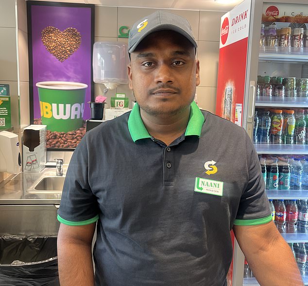 The disorder has got worse since the school holidays started as parents turn a blind eye while their kids saunter around town stealing, explained Nanni Sheaik (pictured) the manager of Subway