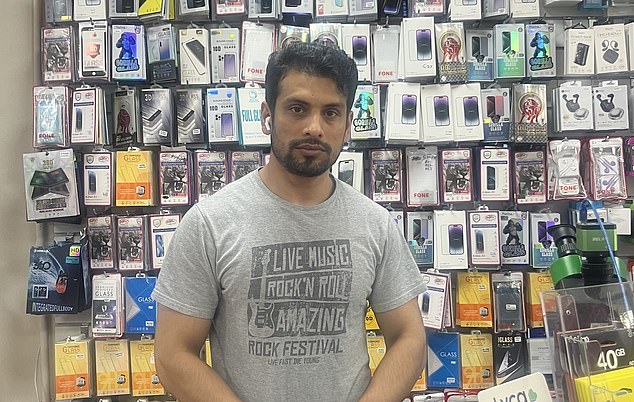 Muhammad Usman, (pictured) who runs Phone Hub, an electronic store, said he has constant nightmares about the girls and no longer wants to work there