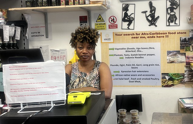 Nnenna Okonkwo (pictured) opened her food store on one of Southampton's busiest high streets a year ago, hoping to welcome new customers and provide products that the community would not have been able to find elsewhere