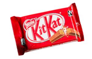KitKat chocolate bar wrapper.