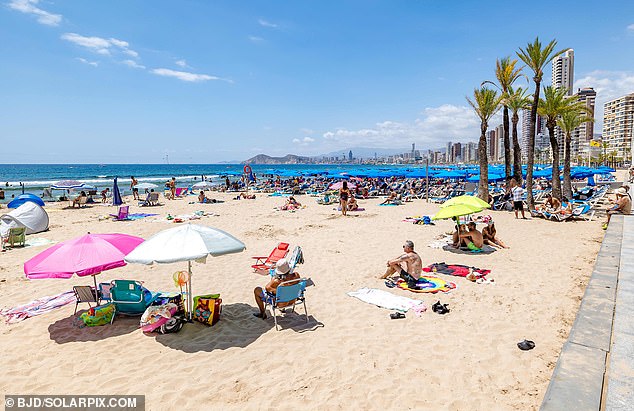This time of year beaches in Benidorm are expected to be rammed with tourists at this time of year but images suggest otherwise