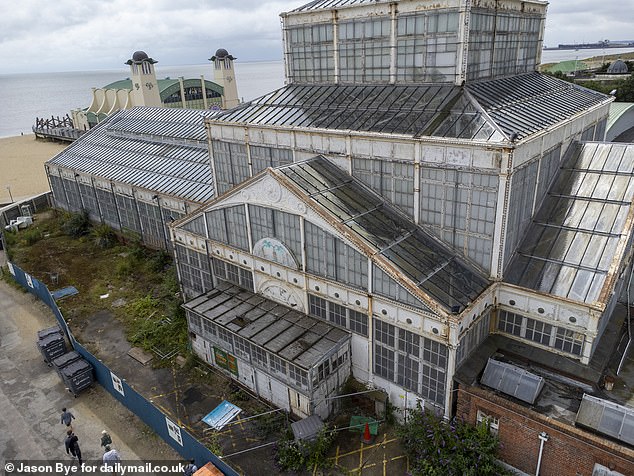 An overhead view of the Winter Gardens, which is currently closed, but is due to undergo restoration works over the next few years