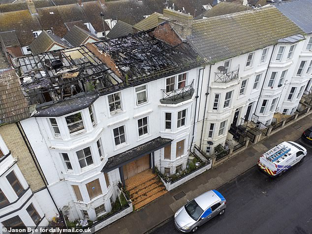 Pictured: A former HMO on Nelson Road South. It was gutted by a fire in 2023