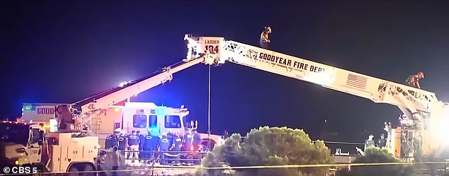 Over the course of the day and into the night, recovery operations resumed, relying heavily on specialized equipment provided by utility partners (pictured) to recover Baquera’s body