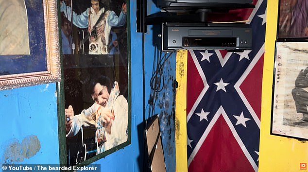 Inside, black mould could be seen climbing up the walls and eating away at portraits of the King