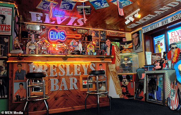 BEFORE: John even installed an Elvis themed bar where he would often entertain his neighbours