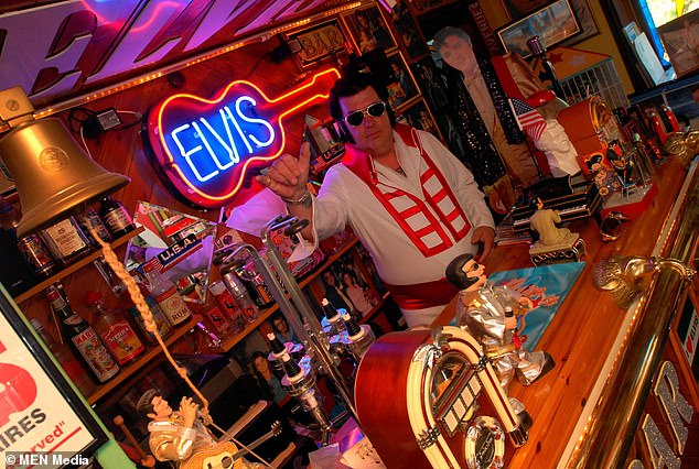 BEFORE: He added: 'I stand behind the Presley Bar and keep the music playing. We have some great parties'